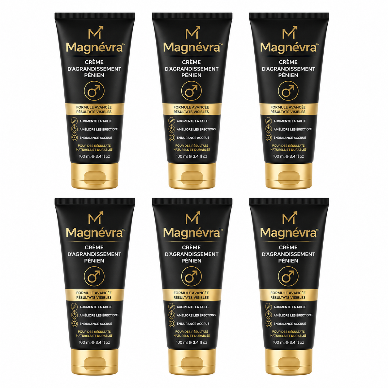 Magnévra™ Crème d’agrandissement pénien | Augmentez votre taille jusqu’à 4,5 cm en seulement 7 jours !