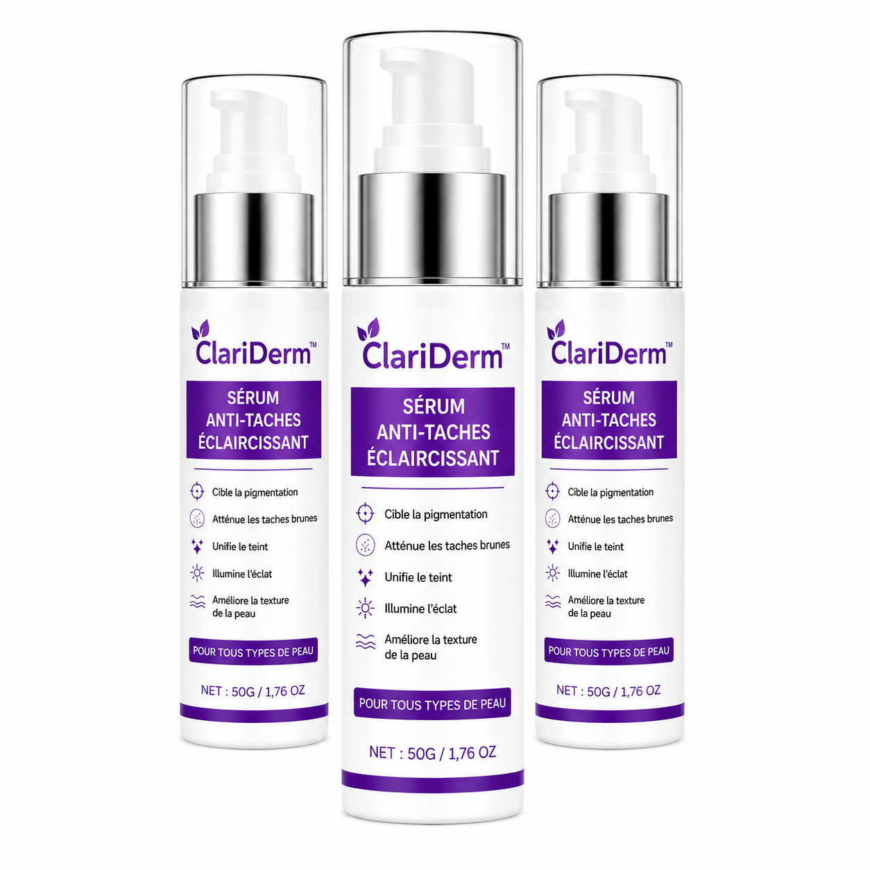 ClariDerm™ Sérum Anti-Taches Éclaircissant | Effacez vos taches brunes en 72 heures chrono !