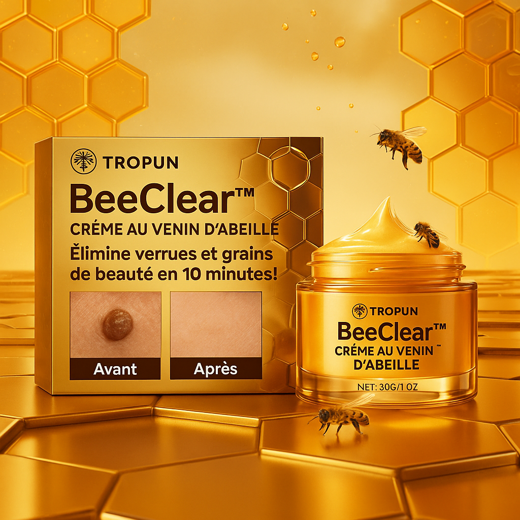 BeeClear™ Crème au Venin d'Abeille | Élimine verrues et grains de beauté en 10 minutes!