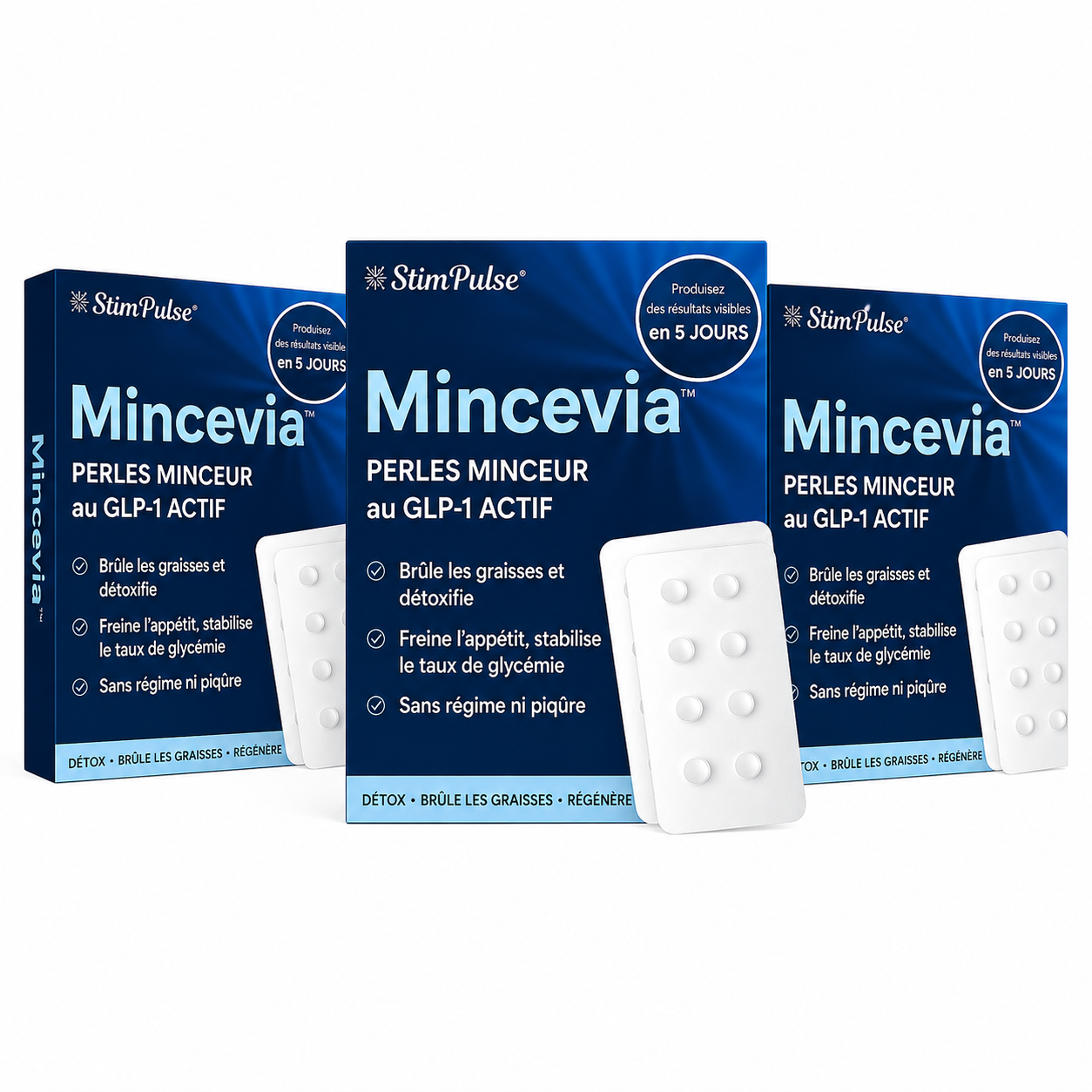 Mincevia™ Perles Minceur au GLP-1 Actif | Perdez 6 kilos de graisse en 5 jours sans régime ni piqûre!