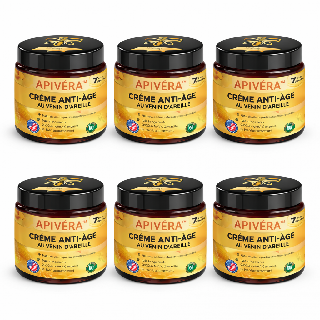 Apivéra™ Crème Anti-Âge au Venin d’Abeille | Lissez rides, taches et imperfections pour une peau visiblement plus jeune en quelques jours !