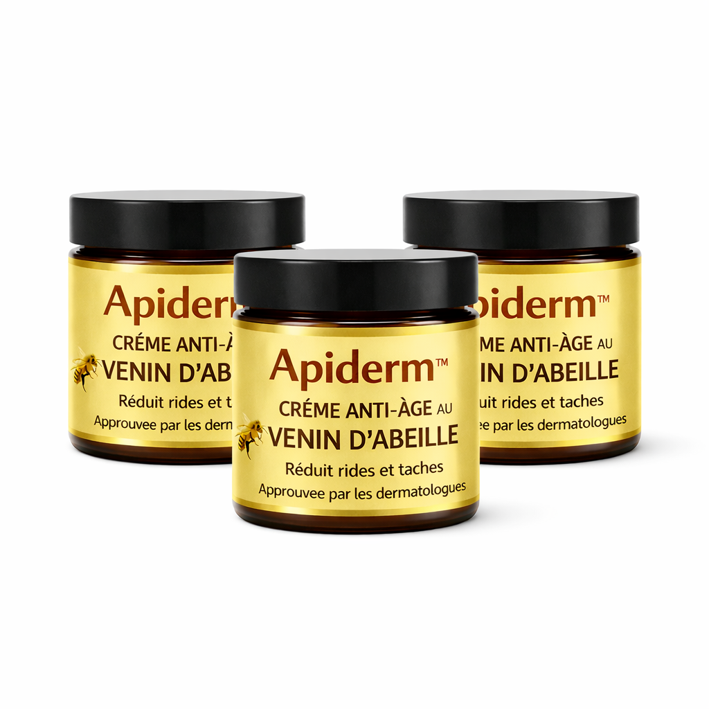Apiderm™ Crème Anti-Âge au Venin d’Abeille | Effacez rides et taches en 3 minutes chrono !