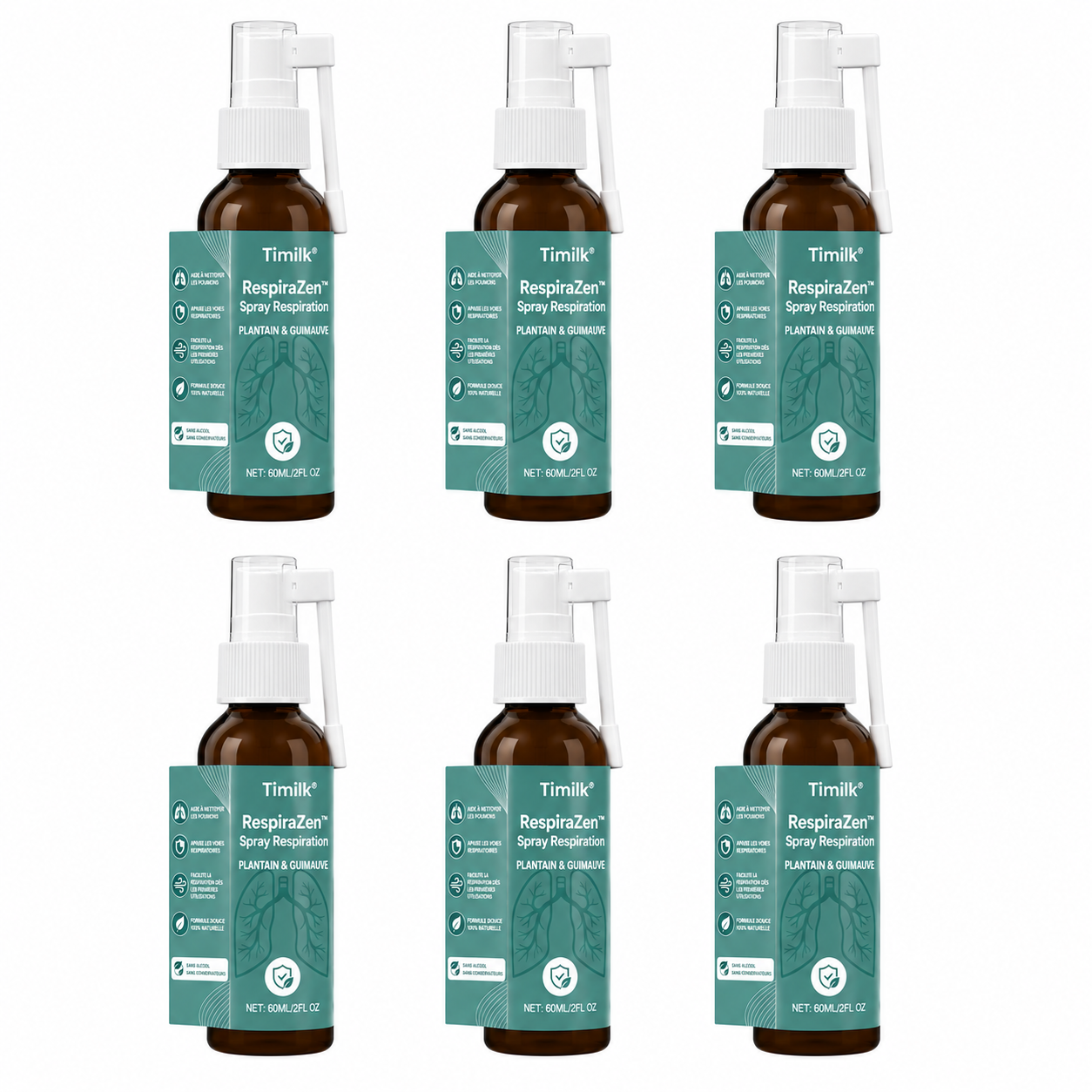 RespiraZen™ Spray Respiration | Apaisez gorge sèche, toux et respiration lourde en 3 minutes !