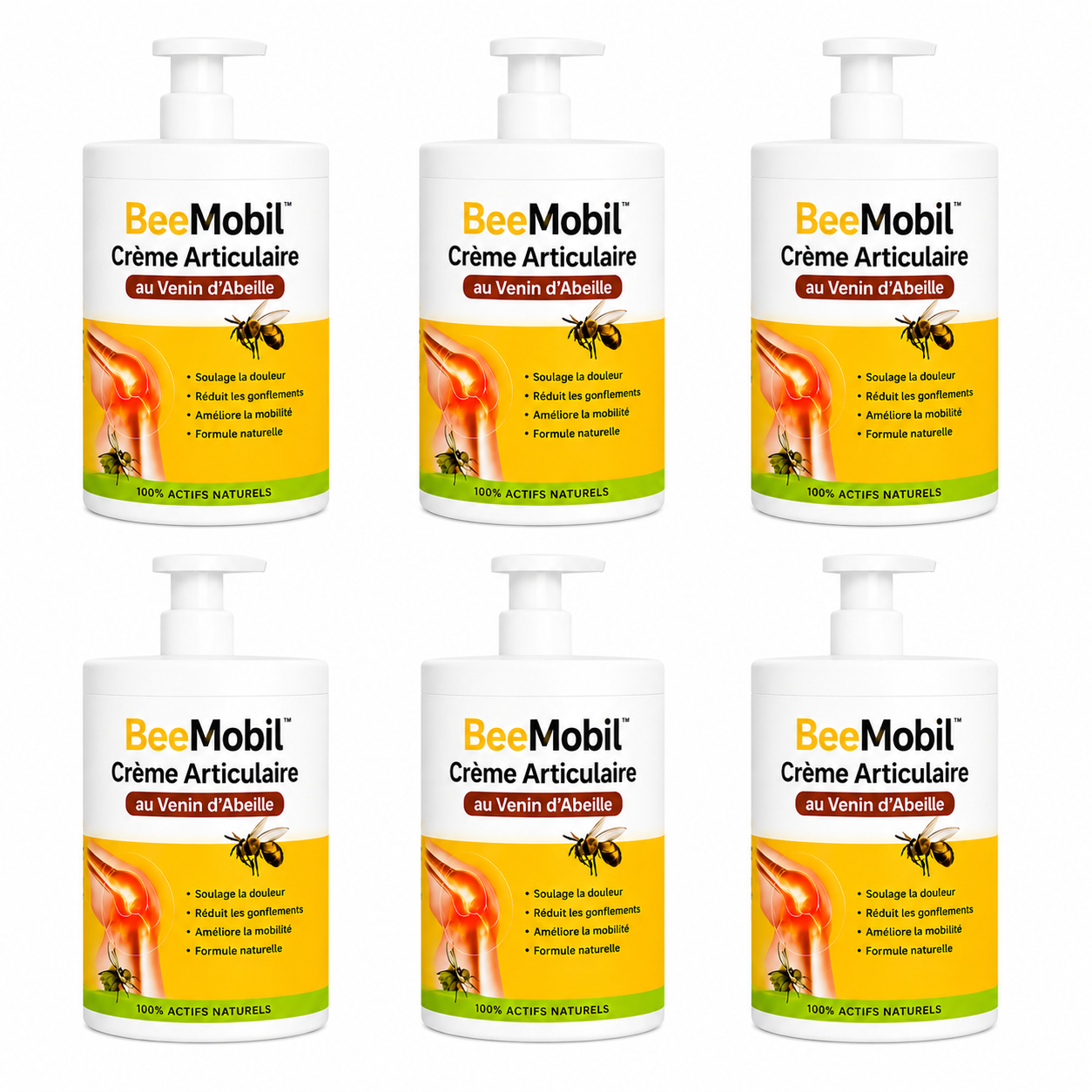 BeeMobil™ Crème Articulaire au Venin d’Abeille | Élimine les douleurs et réduit les inflammations en seulement 3 jours!