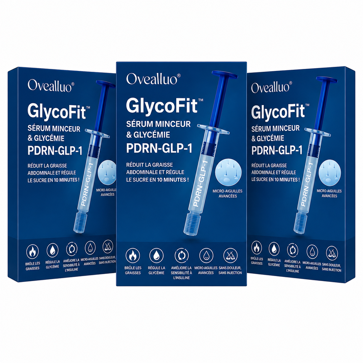 GlycoFit™ Sérum Minceur & Glycémie PDRN-GLP-1 | Réduit la graisse abdominale et régule le sucre en 10 minutes!
