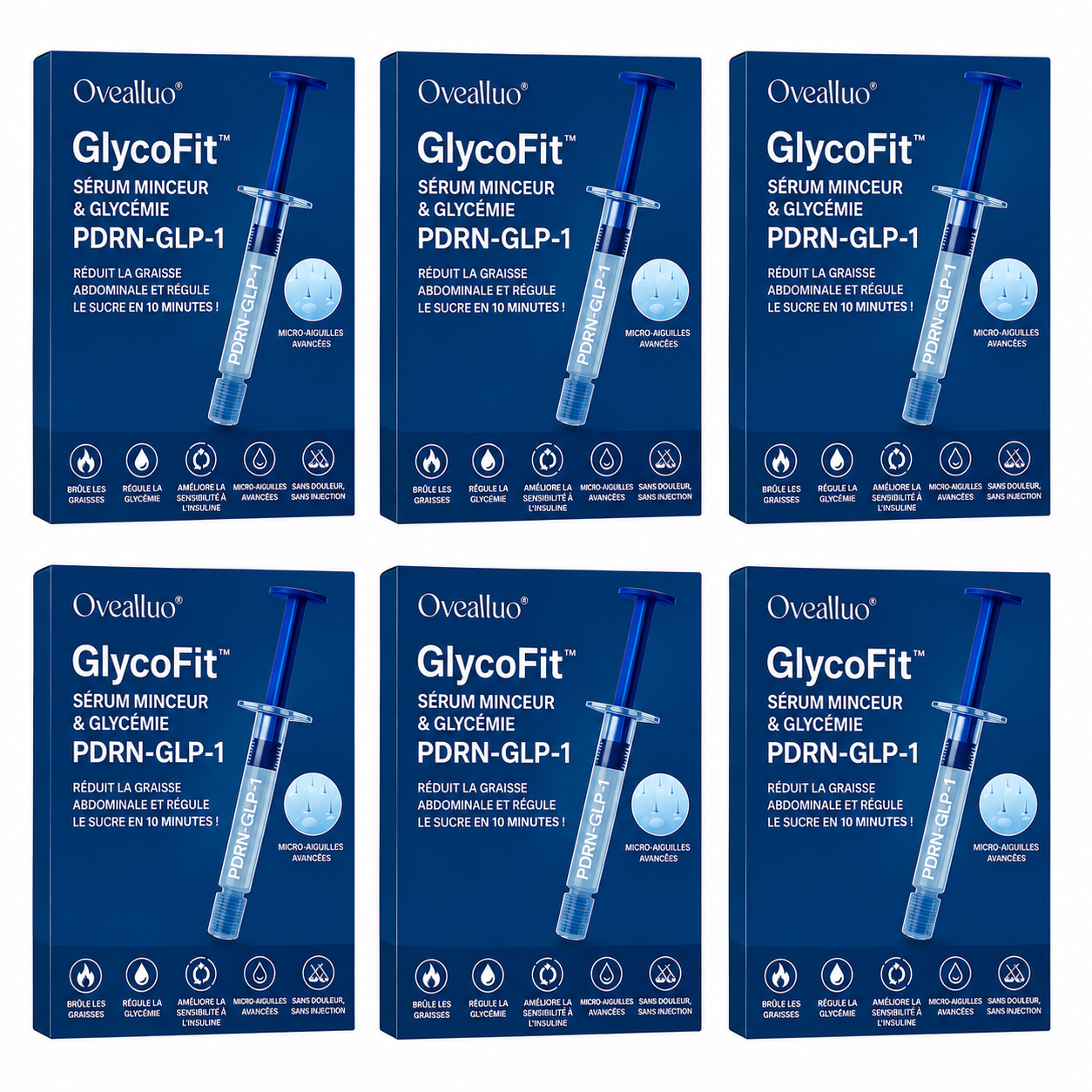 GlycoFit™ Sérum Minceur & Glycémie PDRN-GLP-1 | Réduit la graisse abdominale et régule le sucre en 10 minutes!