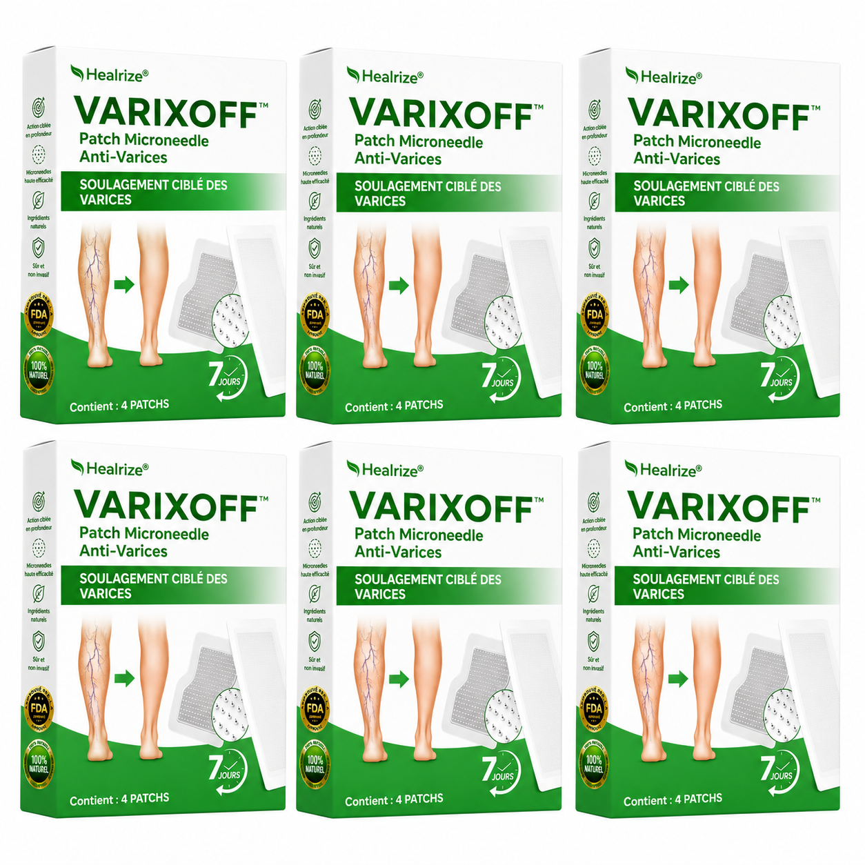 VarixOff™ Patch Microneedle Anti-Varices | Éliminez les varices, dégonflez vos jambes et retrouvez une peau lisse sans chirurgie !