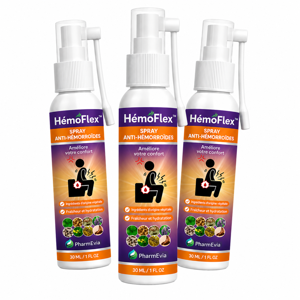 HémoFlex™ Spray Anti-Hémorroïdes | Éliminez les hémorroïdes dès la première application, sans pommade ni ordonnance !