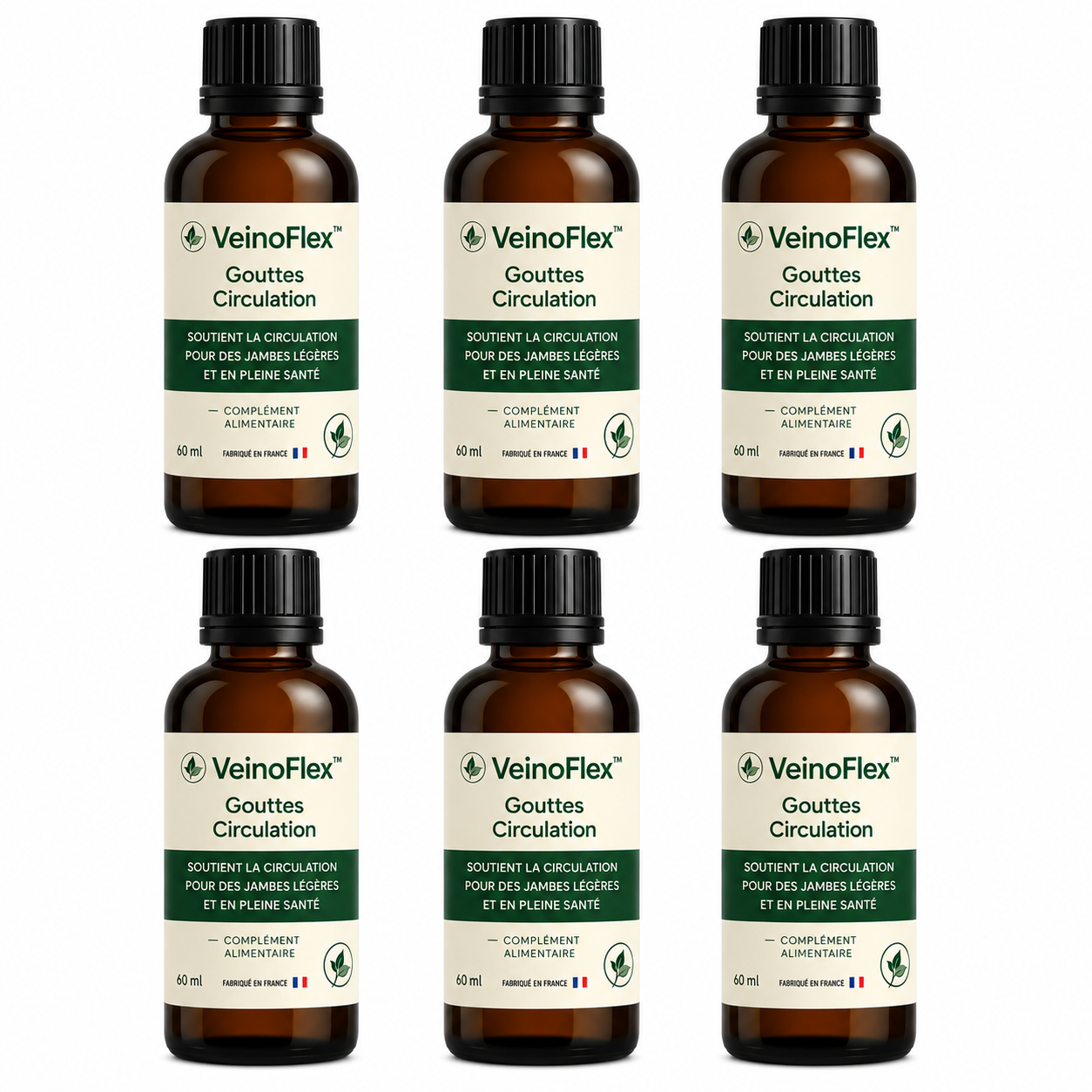 VeinoFlex™ Gouttes Circulation | Réduisez les gonflements et la sensation de jambes lourdes de 95% en seulement 7 jours !