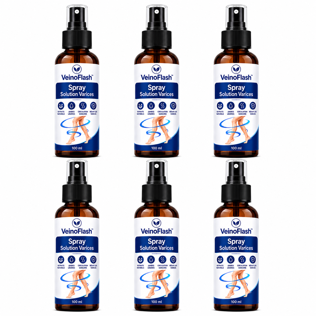 VeinoFlash™ Spray Solution Varices | Réduisez la douleur et les gonflements des jambes jusqu’à 90% – Éliminez les varices en 2 semaines !