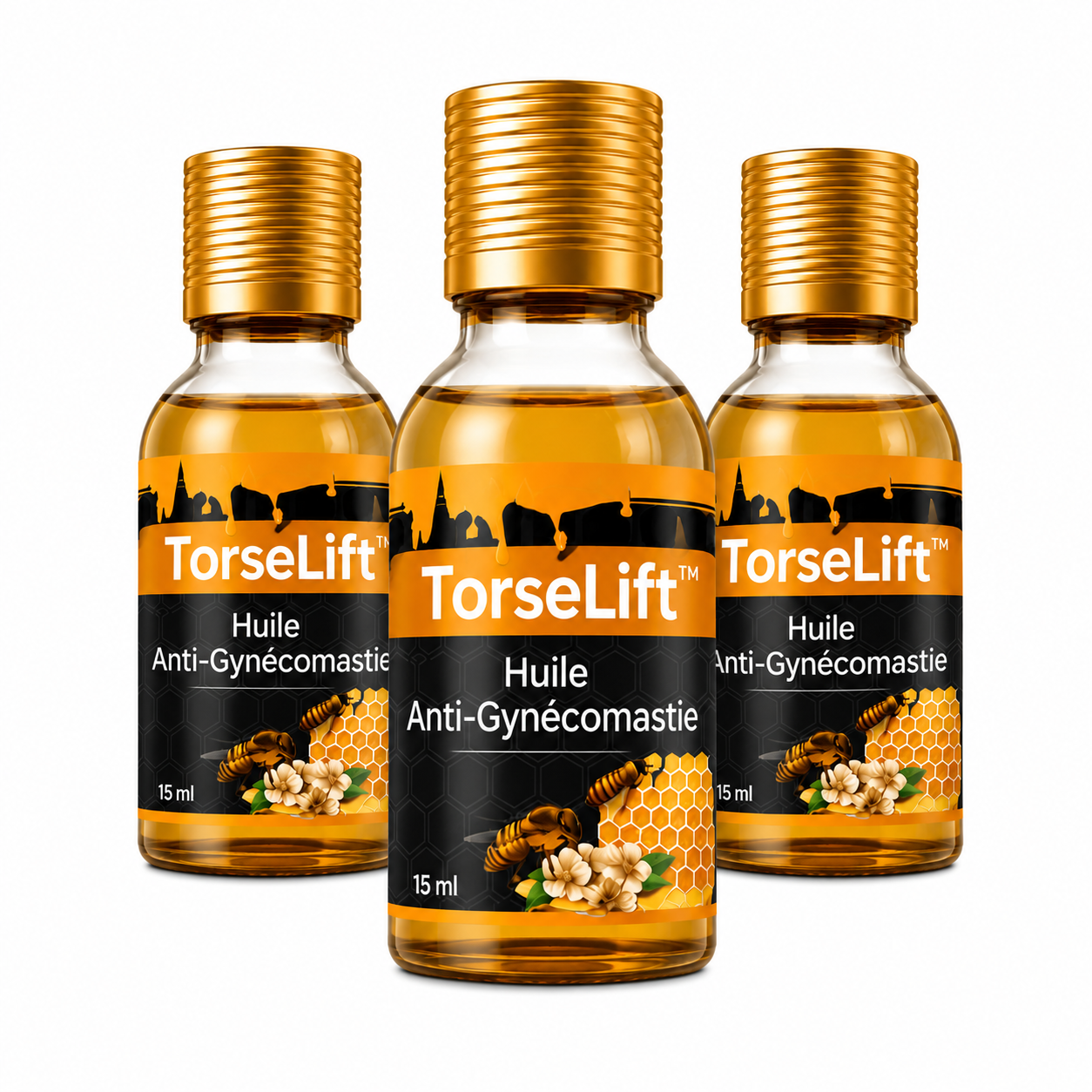 TorseLift™ Huile Anti-Gynécomastie | Éliminez la graisse et retrouvez un torse plat en 10 minutes !