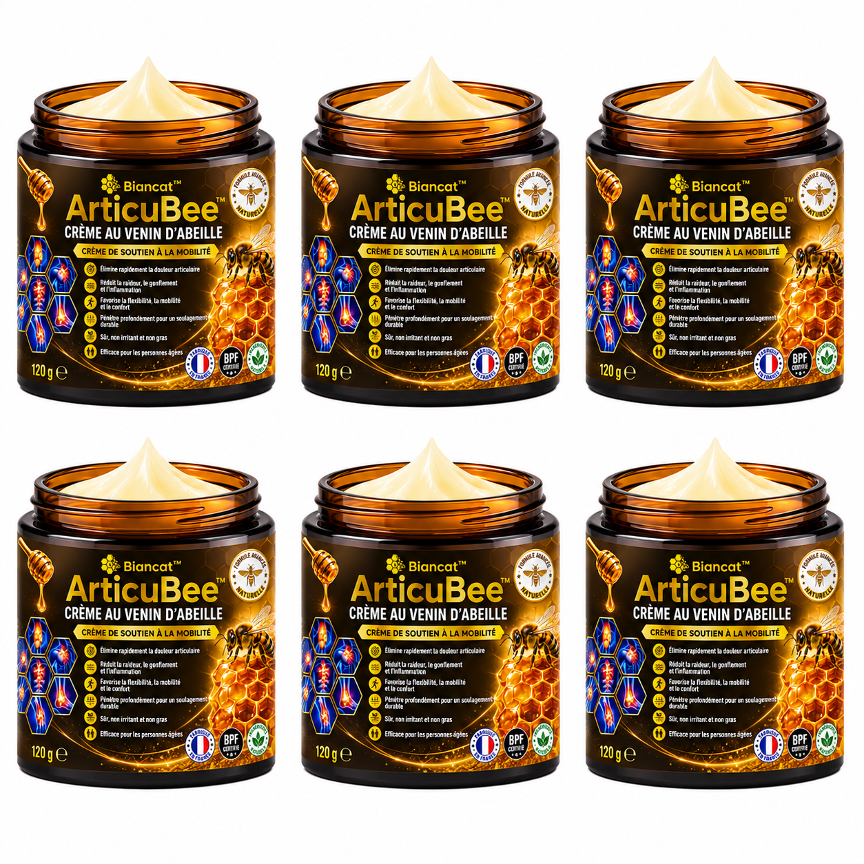 ArticuBee™ Crème au Venin d’Abeille | Soulage vos douleurs articulaires en 5 minutes !
