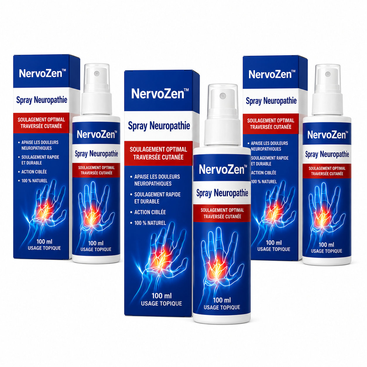 NervoZen™ Spray Neuropathie | Stoppez picotements et engourdissements dès la première application !