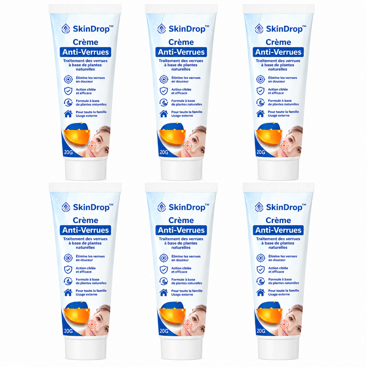 SkinDrop™ Crème Anti-Verrues | Une peau lisse et sans verrues – Résultats visibles en quelques jours seulement !