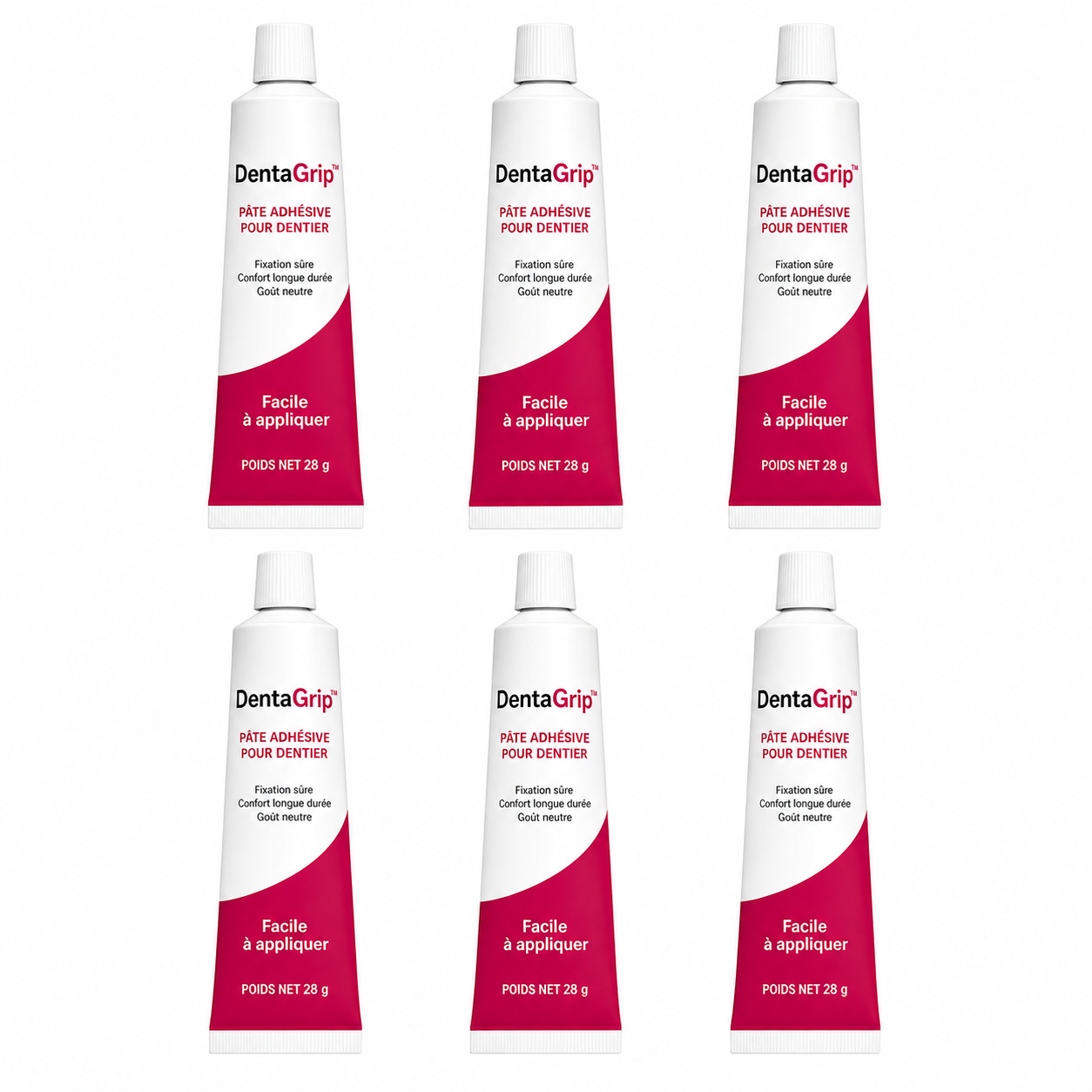 DentaGrip™ Pâte Adhésive pour Dentier | Fixe solidement votre dentier et assure un confort parfait en 5 minutes!