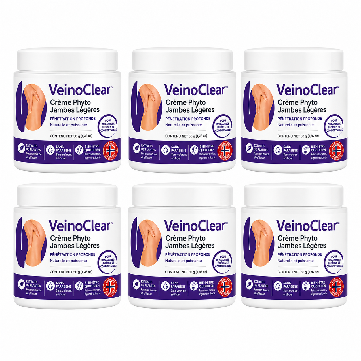 VeinoClear™ Crème Phyto Jambes Légères | Soulage varices, gonflements et crampes en 10 minutes!