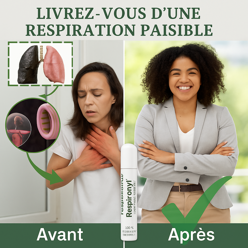 Respironyl™ Stick Respiratoire | Débouche vos voies respiratoires et améliore votre respiration de 98 % en 7 jours!