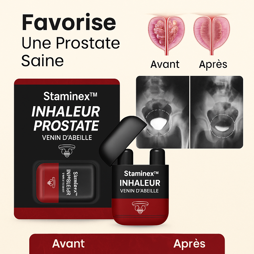 Staminex™ Inhaleur Prostate au Venin d’Abeille | Retrouvez une érection dure comme du béton en 3 minutes!
