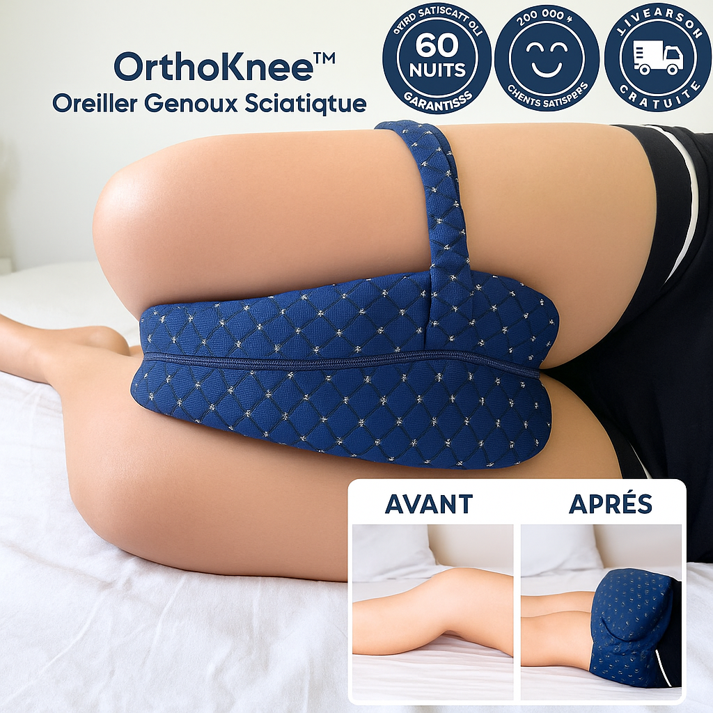 OrthoKnee™ Oreiller Genoux Sciatique | Éliminez vos douleurs lombaires en dormant!