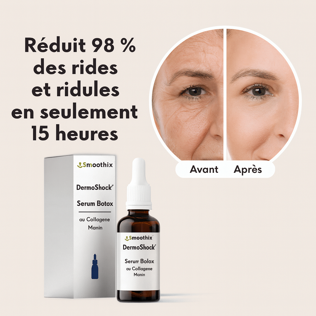 DermoShock™ Sérum Botox au Collagène Marin | Lisse 98 % des rides en 15 heures!