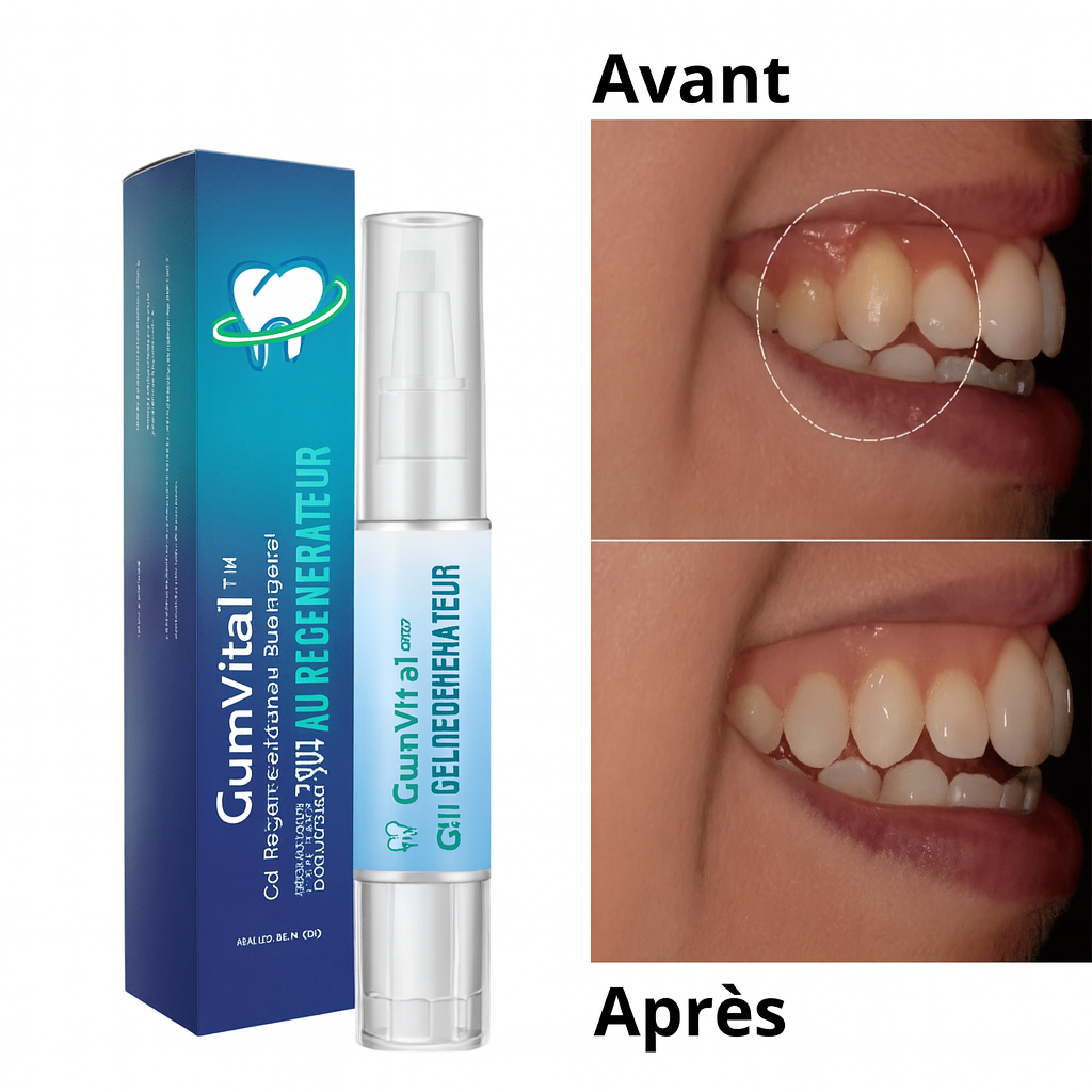 GumVital™ Gel Régénérateur au Biocollagène | Vos gencives repoussent dès la première application !
