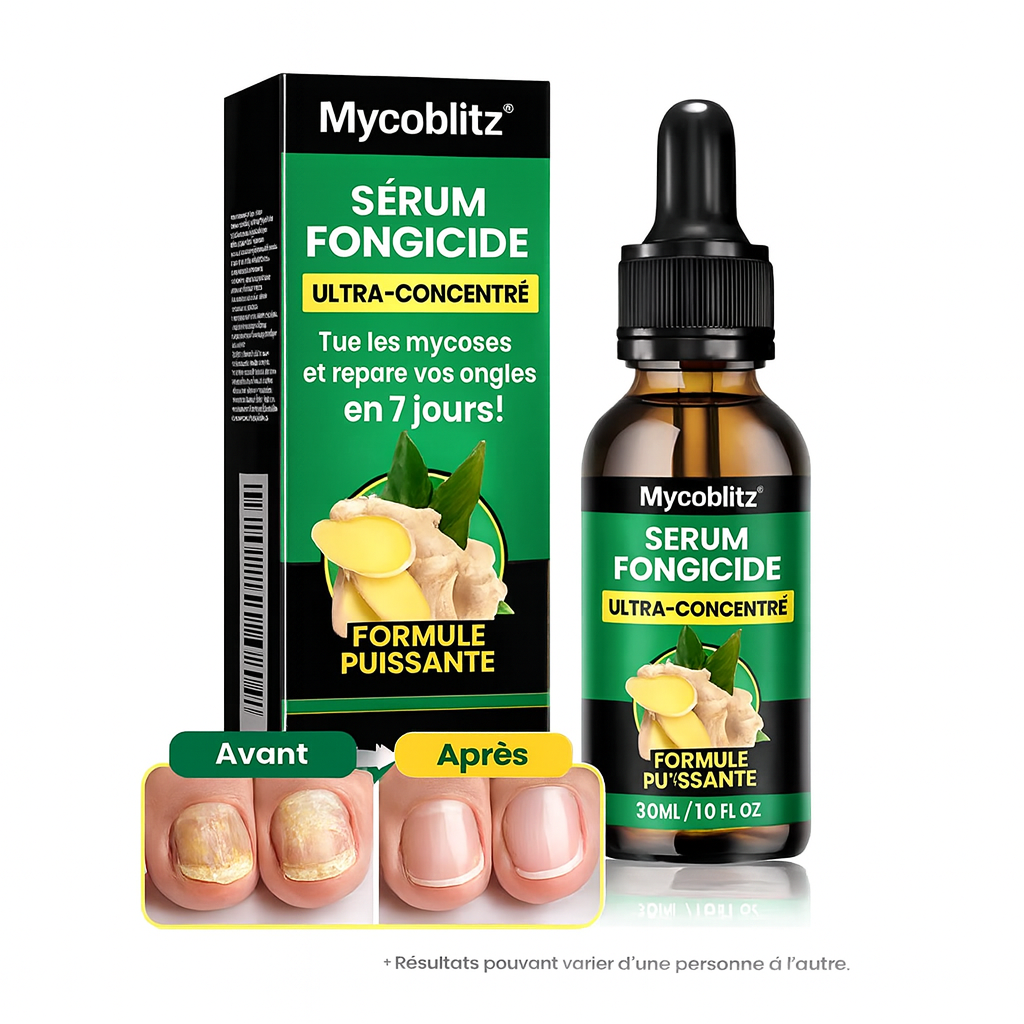 Mycoblitz™ Sérum Fongicide Ultra-Concentré | Tue les mycoses et répare vos ongles en 7 jours!