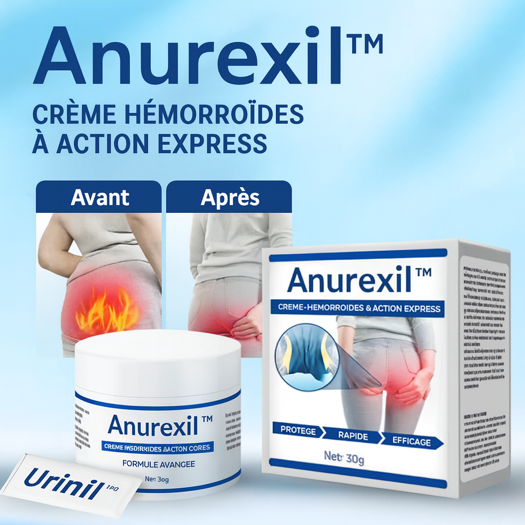 Anurexil™ Crème Hémorroïdes à Action Express | Soulage brûlures et gonflements en 60 secondes!