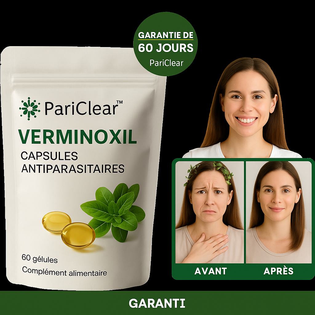 Verminoxil™ Capsules Antiparasitaires | Éradiquez tous les parasites internes en 7 jours chrono!