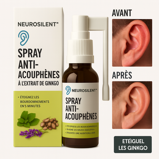 NeuroSilent™ Spray Anti-Acouphènes à l’Extrait de Ginkgo