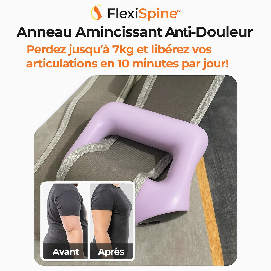 FlexiSpine™ Anneau Amincissant Anti-Douleur | Perdez jusqu’à 7kg et libérez vos articulations en 10 minutes par jour!