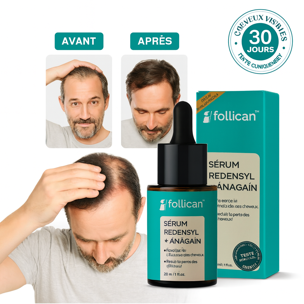 Follican™ Sérum Redensyl + Anagain | Faites repousser vos cheveux dès le 3e jour!