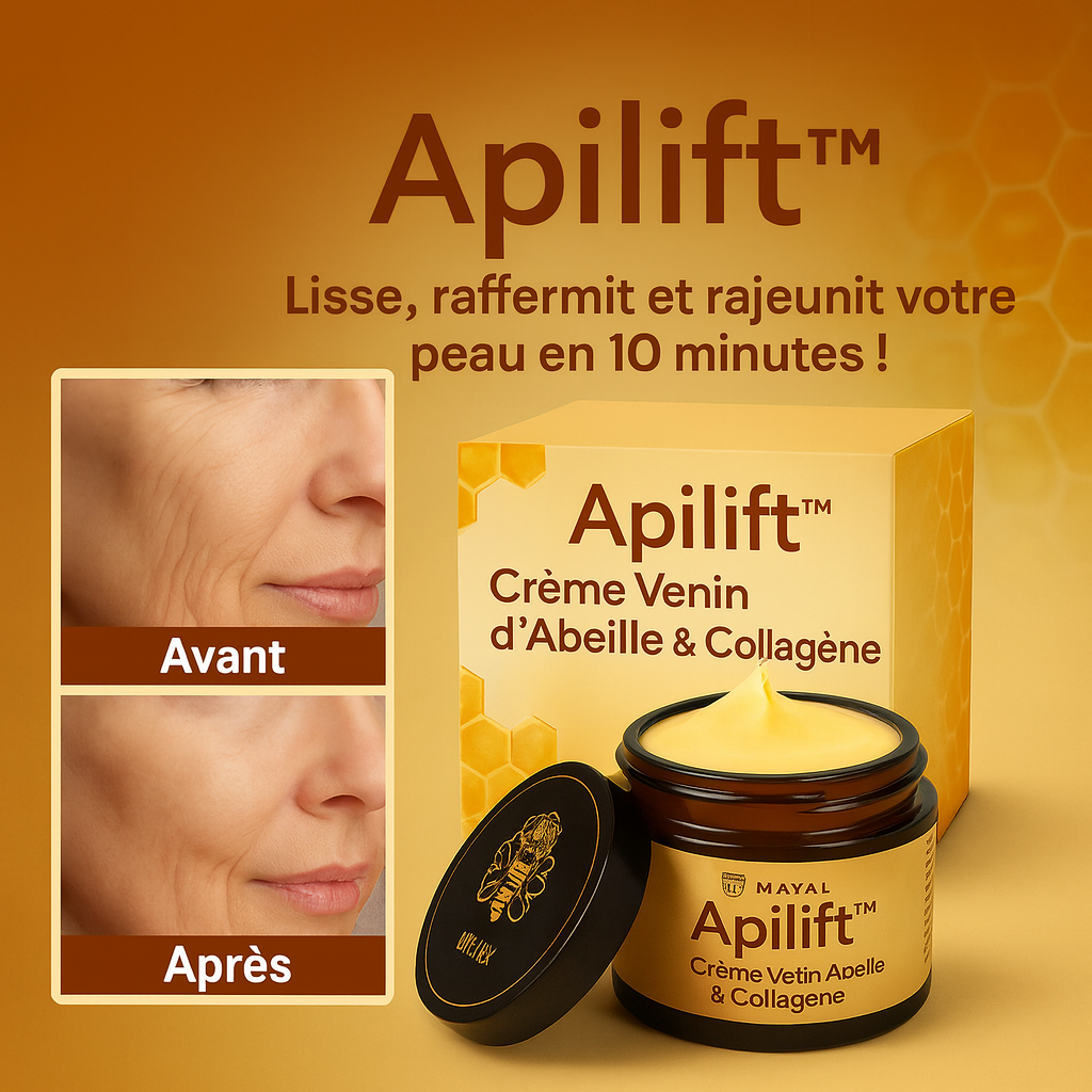 Apilift™ Crème Venin d’Abeille & Collagène | Lisse, raffermit et rajeunit votre peau en 10 minutes!