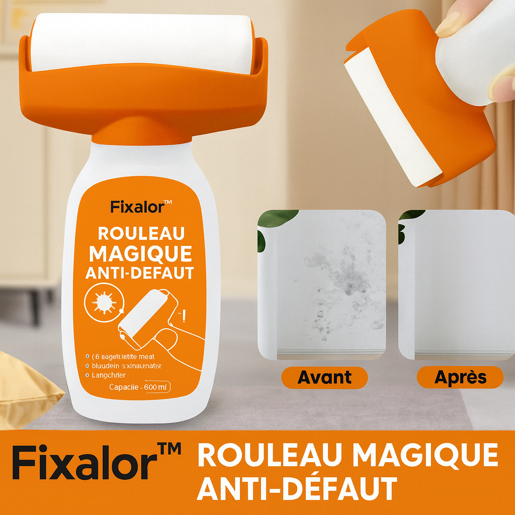 Fixalor™ Rouleau Magique Anti-Défaut | Supprime rayures, fissures et trous comme par magie – sans pinceau, sans trace!