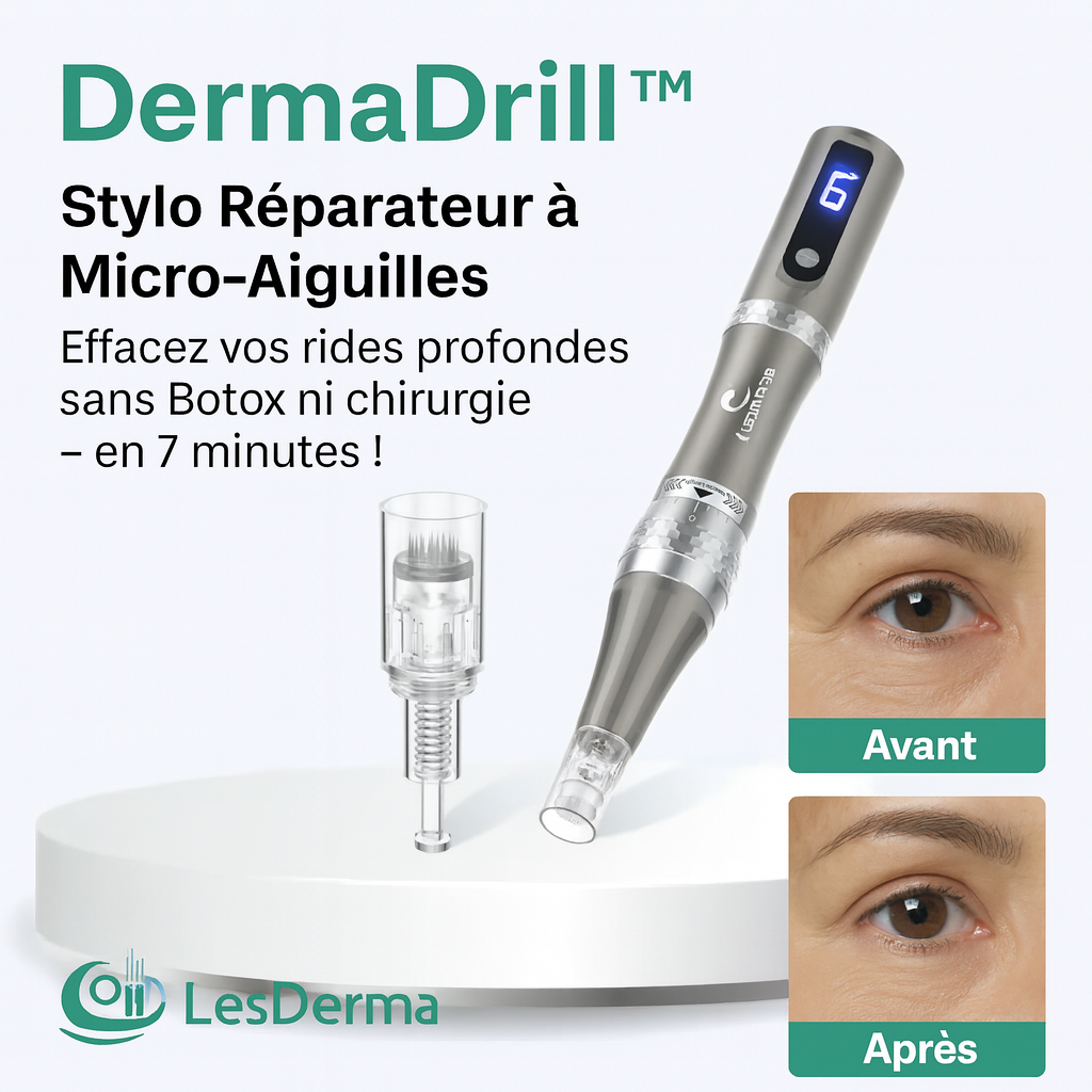 DermaDrill™ Stylo Réparateur à Micro-Aiguilles | Effacez vos rides profondes sans Botox ni chirurgie – en 7 minutes!