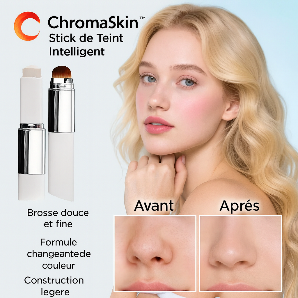 ChromaSkin™ Stick de Teint Intelligent | S’adapte à votre carnation et efface les imperfections en 30 secondes!