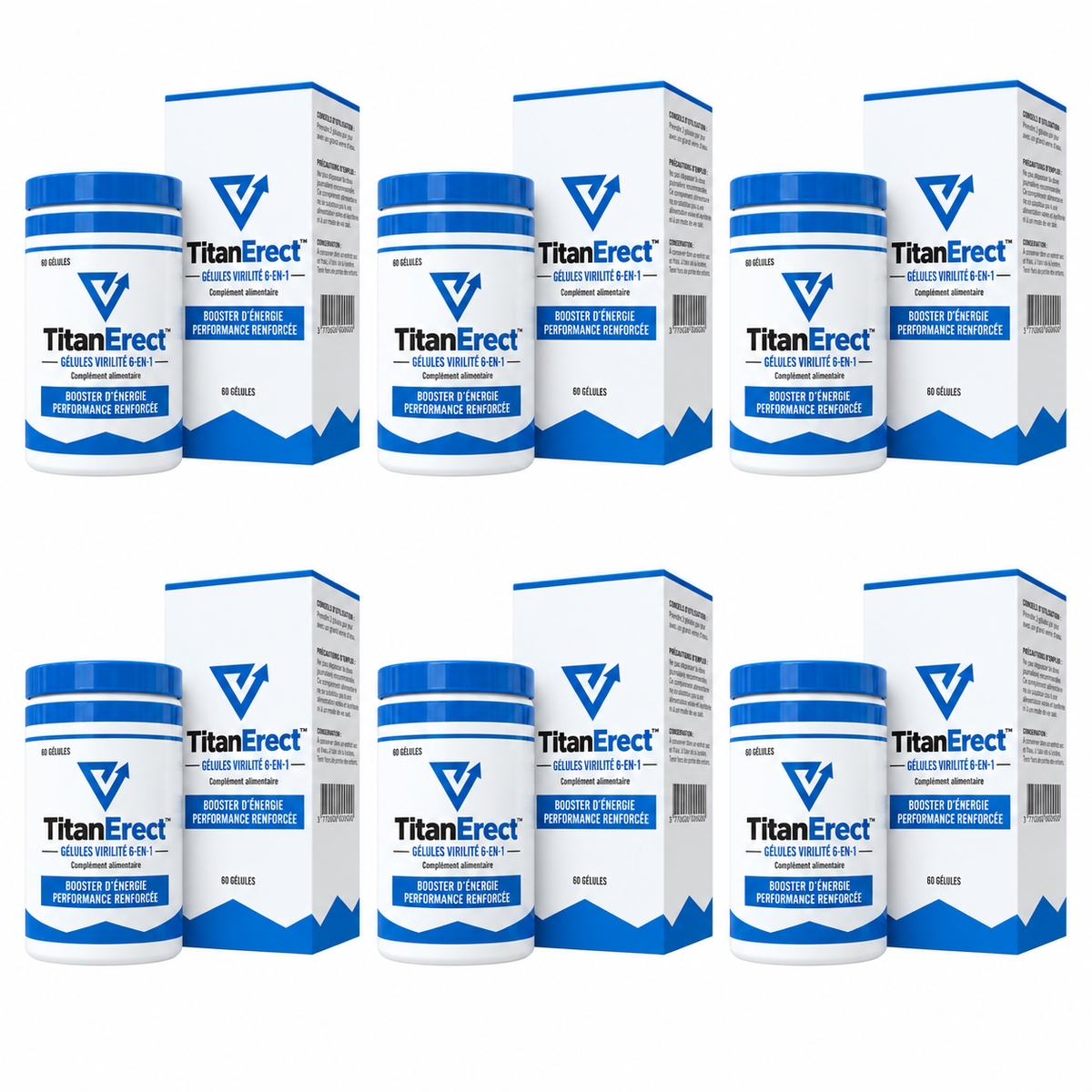 TitanErect™ Gélules Virilité 6-en-1 | Des érections plus fermes, plus de désir et une virilité retrouvée !