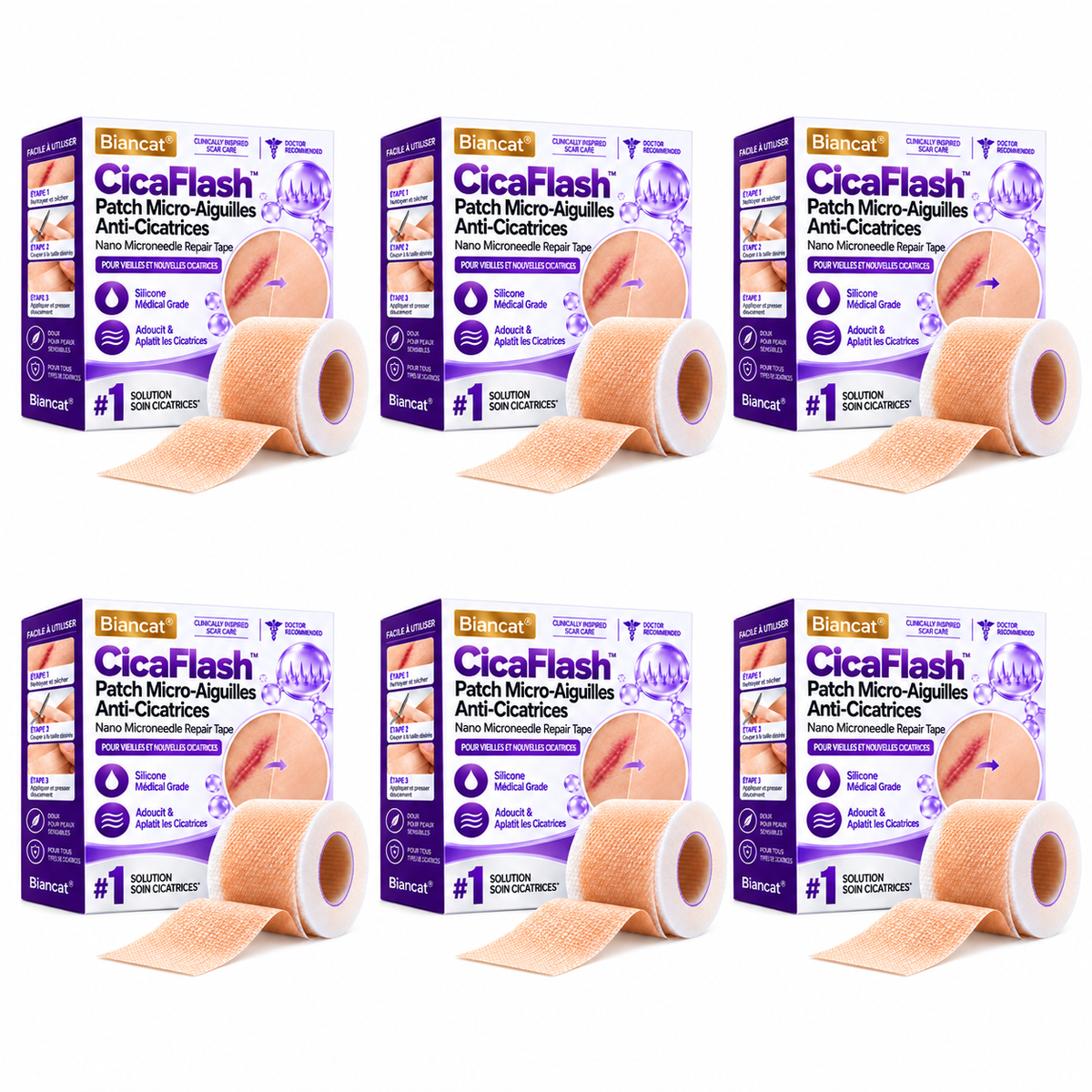 CicaFlash™ Patch Micro-Aiguilles Anti-Cicatrices | Effacez visiblement vos cicatrices en 6 semaines, sans laser ni injection !