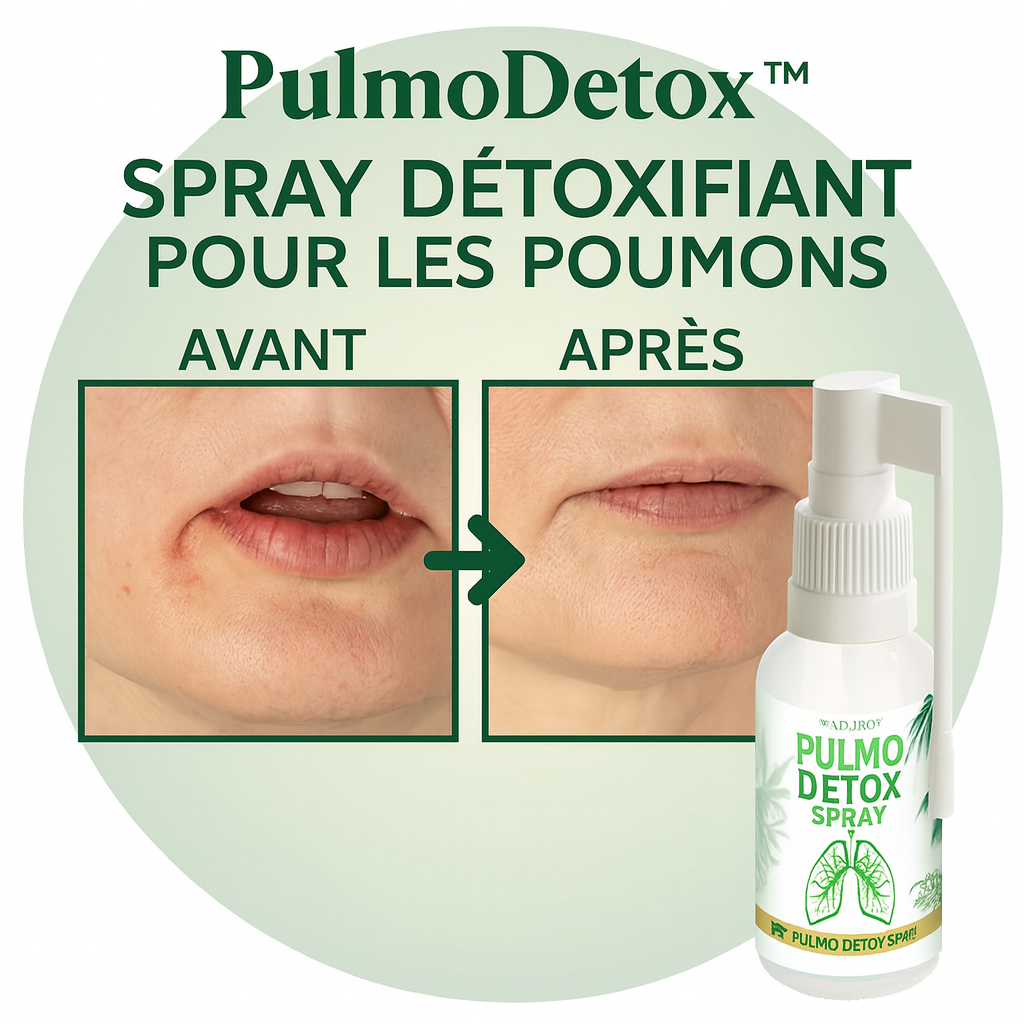 PulmoDetox™ Spray Détoxifiant pour les Poumons | Nettoie Vos Voies Respiratoires en Moins de 2 Minutes!