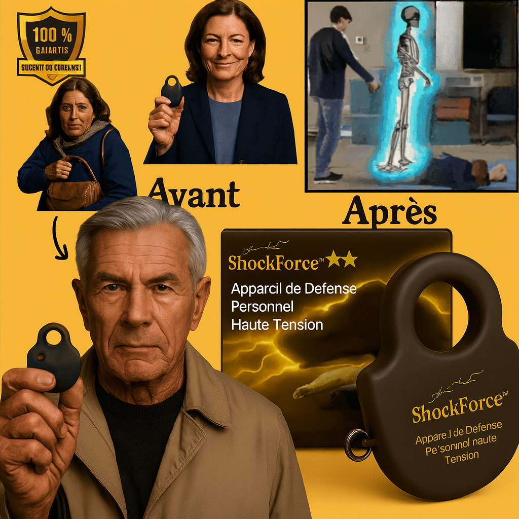 ShockForce™ Appareil de Défense Personnel Haute Tension | Neutralise tout agresseur en 1 seconde, sans effort!