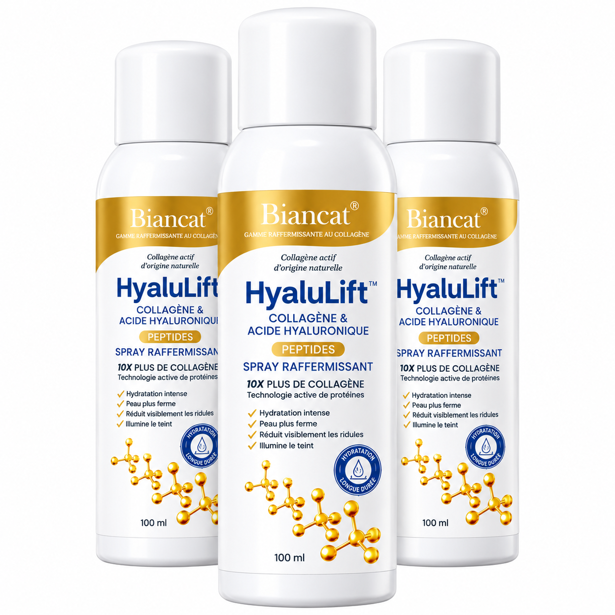 HyaluLift™ Spray Raffermissant Collagène & Acide Hyaluronique | Repulpez, hydratez et liftez votre peau sans aiguille ni chirurgie !
