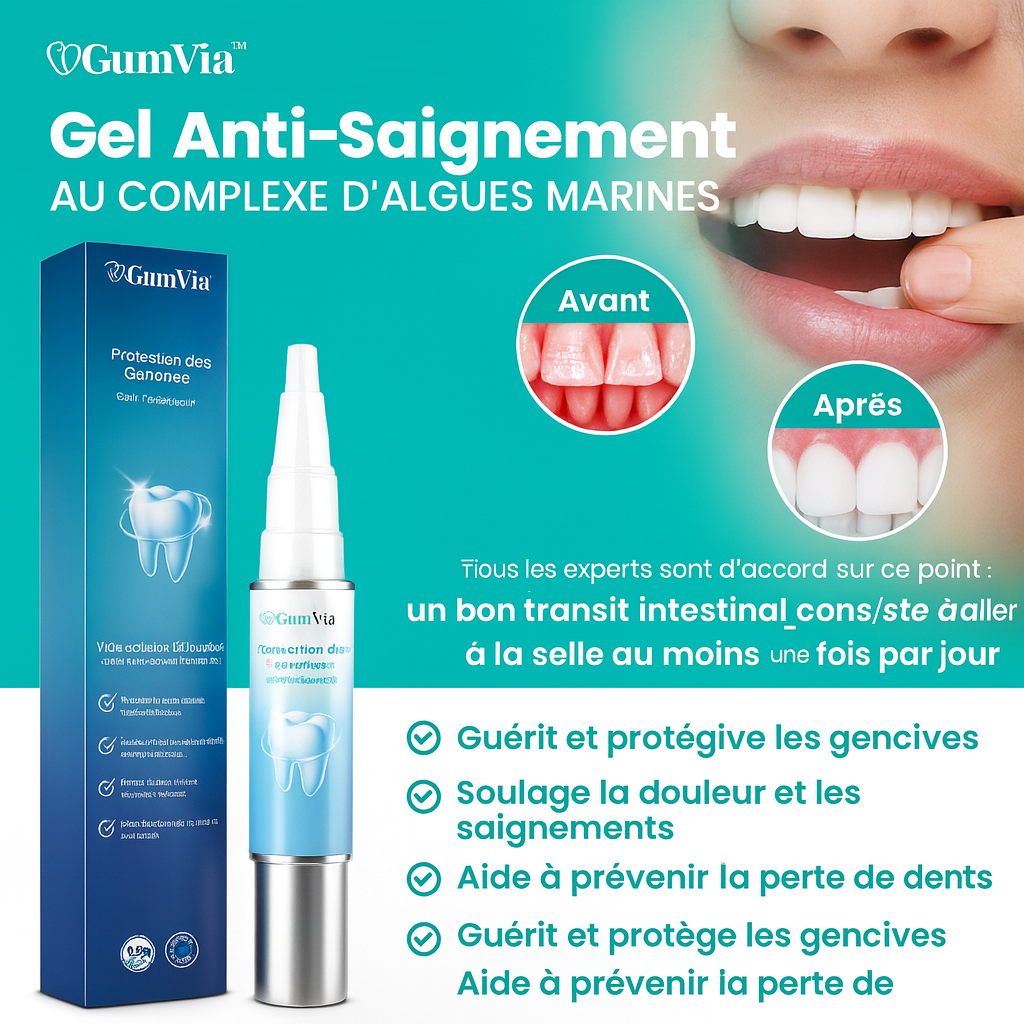 GumRestore™ Gel Anti-Saignement au Complexe d’Algues Marines | Stoppe les gencives qui saignent en 5 minutes!
