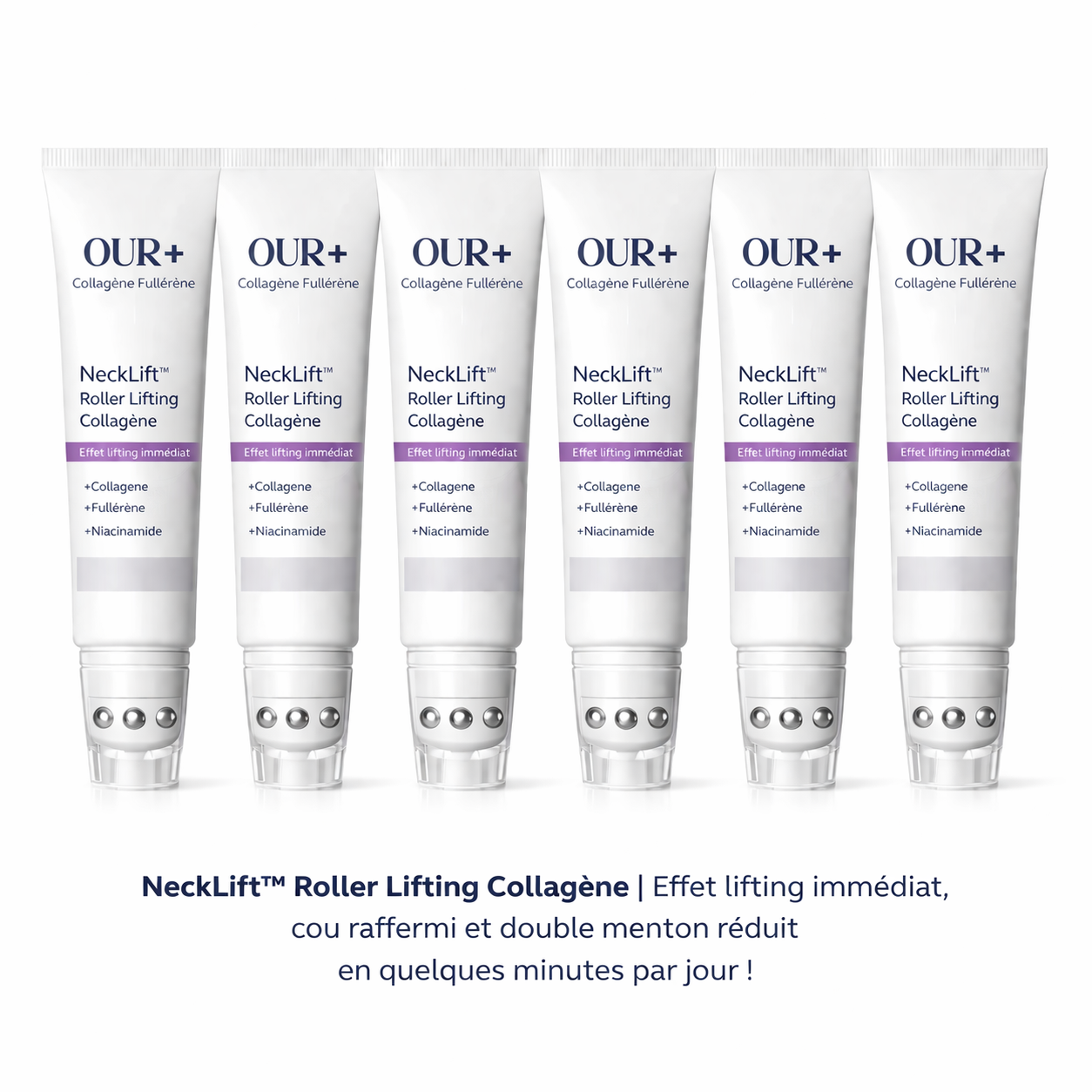 NeckLift™ Roller Lifting Collagène | Effet lifting immédiat, cou raffermi et double menton réduit en quelques minutes par jour !