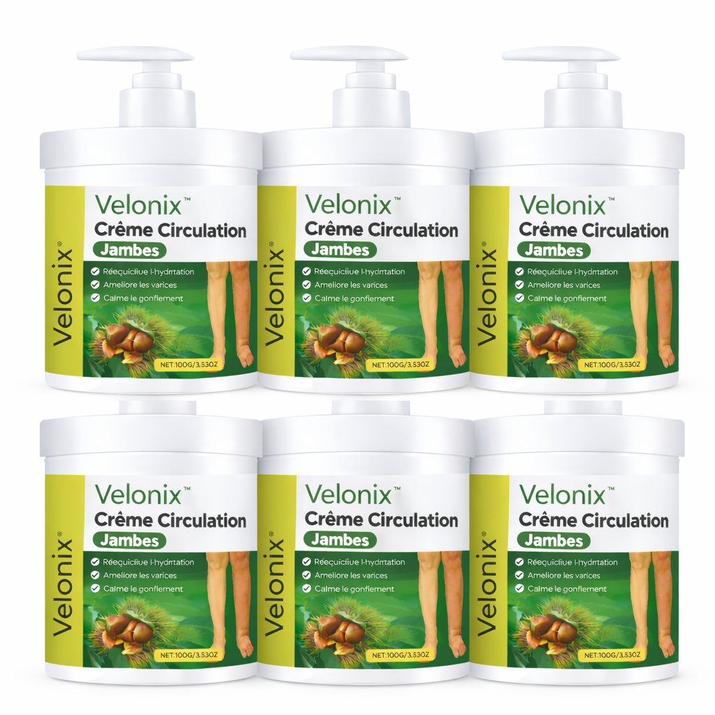 Velonix™ Crème Circulation Jambes | Éliminez jambes lourdes, douleurs et gonflements en 3 minutes !