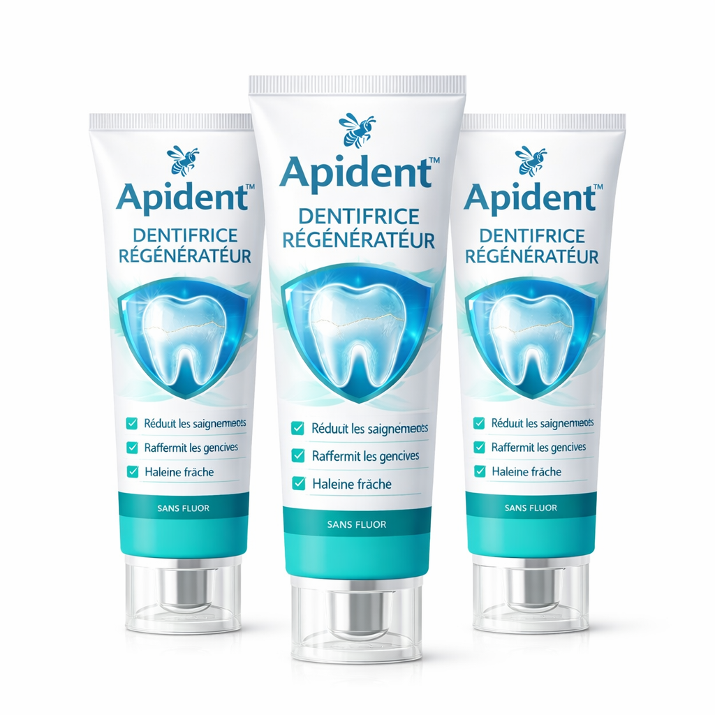 Apident™ Dentifrice Régénérateur | Stoppez les saignements et raffermissez vos dents dès le premier brossage !