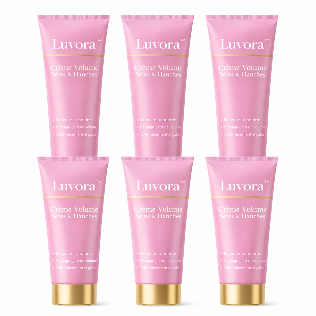 Luvora™ Crème Volume Seins & Hanches | Des courbes plus fermes et plus généreuses en 7 minutes !