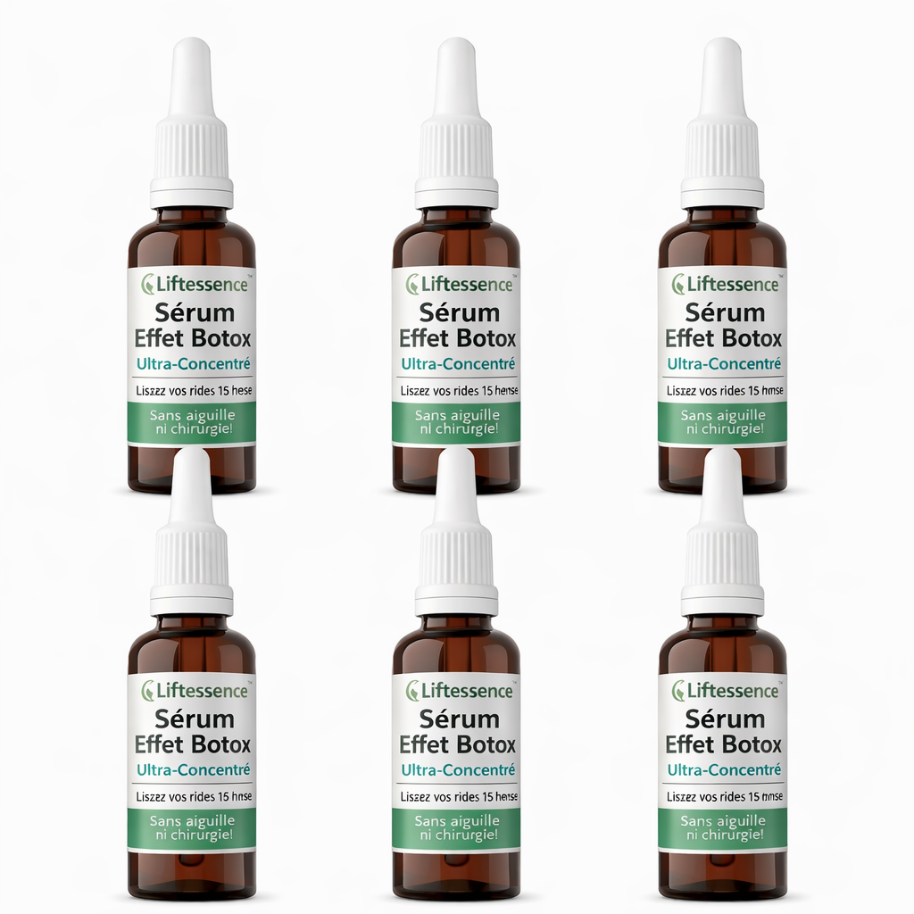 Liftessence™ Sérum Effet Botox Ultra-Concentré | Lissez vos rides en 15 heures, sans aiguille ni chirurgie !