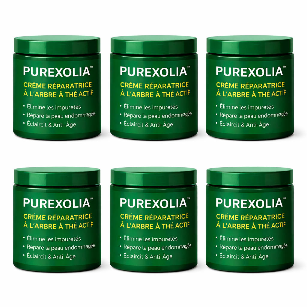 Purexolia™ Crème Réparatrice à l’Arbre à Thé Actif | Peau nette et lisse en 7 jours, même sur peau abîmée !