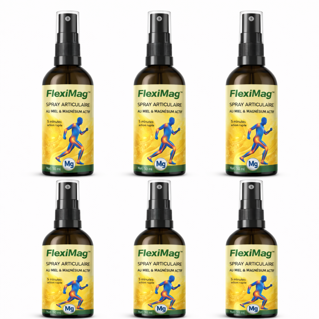 FlexiMag™ Spray Articulaire au Miel & Magnésium Actif | Supprimez vos douleurs articulaires en 10 minutes !