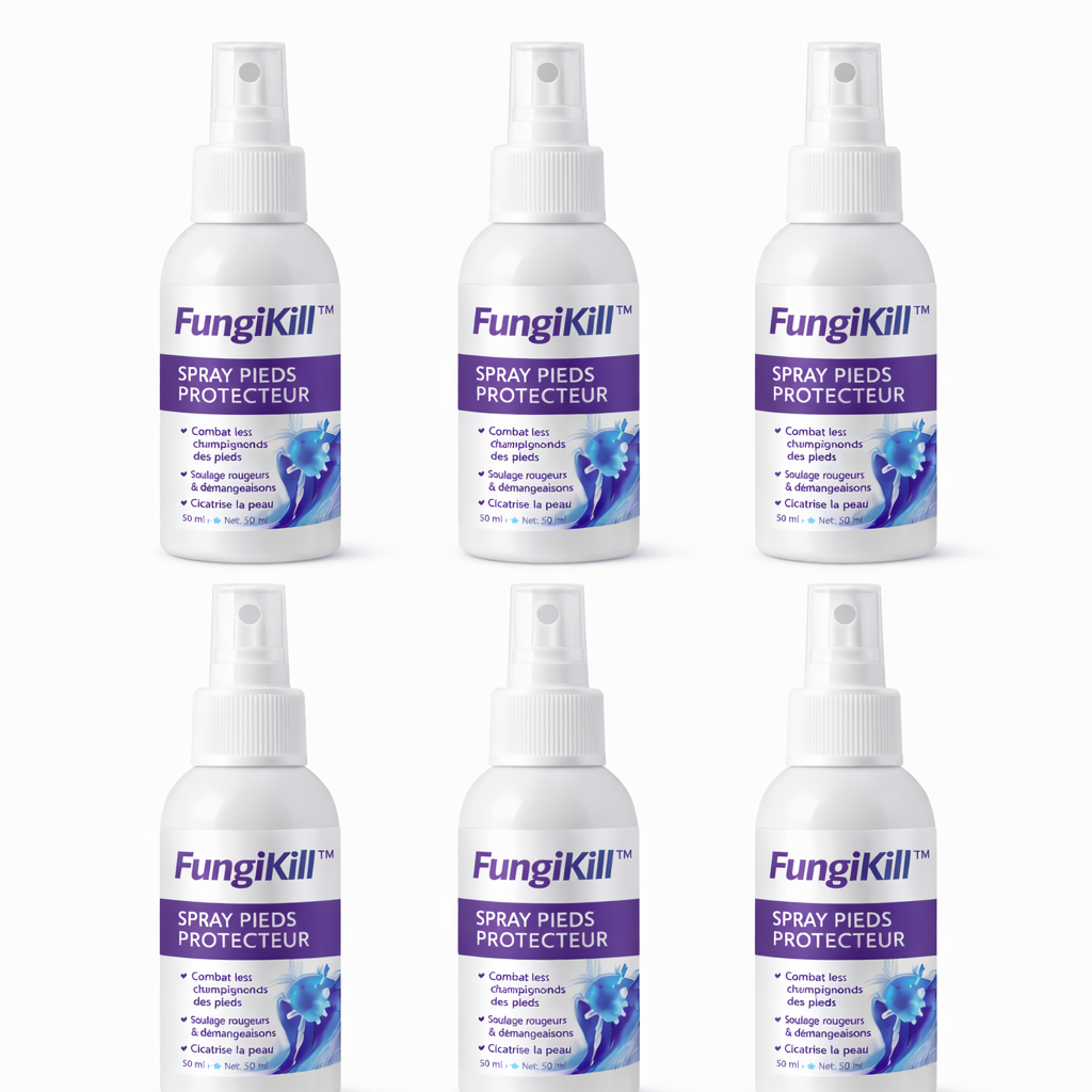FungiKill™ Spray Pieds Anti-Mycose au Film Protecteur Actif | Éliminez les champignons en 24h !