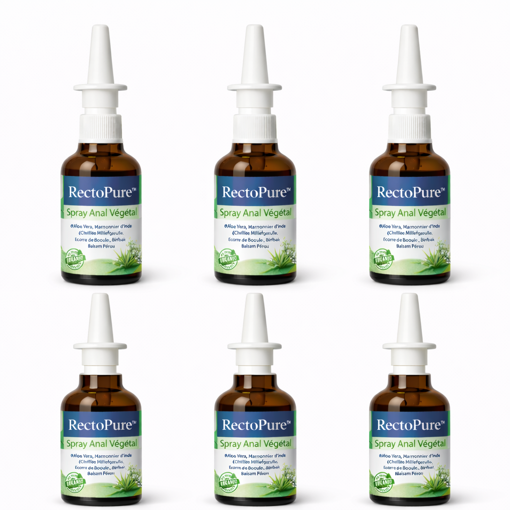 RectoPure™ Spray Anal Végétal | Stoppez les hémorroïdes sans chirurgie ni suppositoires !